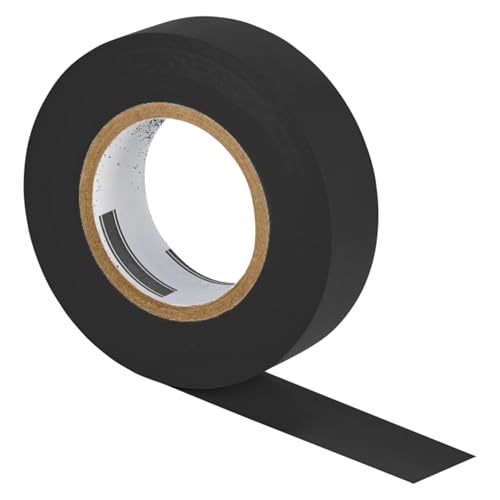 ISOLATECH 1 Rolle PVC Isolierband Schwarz 19mm x 20 Meter x 0,15mm VDE 0340-3-1 2002-03 DIN EN 60454-3-1 flammwidrig rückstandsfrei entfernbar von ISOLATECH