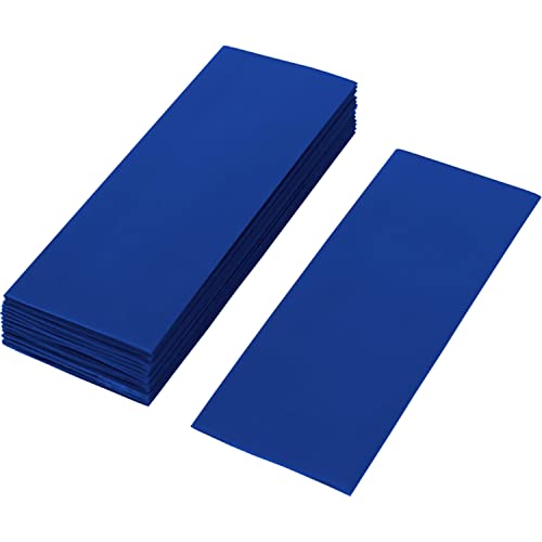 ISOLATECH 100 Stk PVC Schrumpfschlauch geschnittene 72mm Stücke dunkelblau ohne Kleber Flachmaß 30mm(Ø19,1mm) Schrumpfverhältnis 2:1 zum Isolieren von 18650 Akku Batterien unbeschriftet (Ø19,1mm 72mm) von ISOLATECH