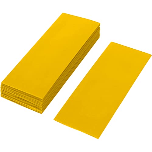 ISOLATECH 100 Stk PVC Schrumpfschlauch geschnittene 72mm Stücke gelb ohne Kleber Flachmaß 30mm (Ø19,1mm) Schrumpfverhältnis 2:1 zum Isolieren von 18650 Akku Batterien unbeschriftet (Ø19,1mm 72mm) von ISOLATECH