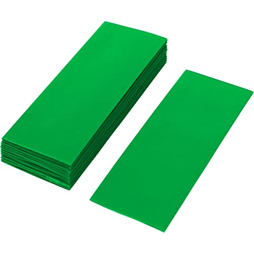 ISOLATECH 100 Stk PVC Schrumpfschlauch geschnittene 72mm Stücke grün ohne Kleber Flachmaß 30mm (Ø19,1mm) Schrumpfverhältnis 2:1 zum Isolieren von 18650 Akku Batterien unbeschriftet (Ø19,1mm 72mm) von ISOLATECH