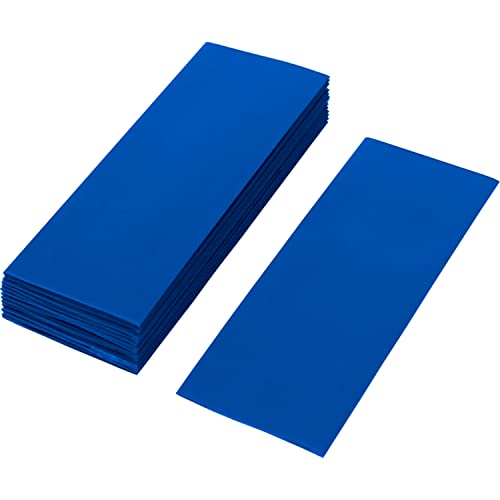 ISOLATECH 200 Stk PVC Schrumpfschlauch geschnittene 72mm Stücke blau ohne Kleber Flachmaß 30mm (Ø19,1mm) Schrumpfverhältnis 2:1 zum Isolieren von 18650 Akku Batterien unbeschriftet (Ø19,1mm 72mm) von ISOLATECH
