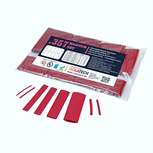 ISOLATECH 357-tlg Magnum Schrumpfschlauch unbeschriftet Set Beutel Rot 2:1 ohne Kleber von ISOLATECH