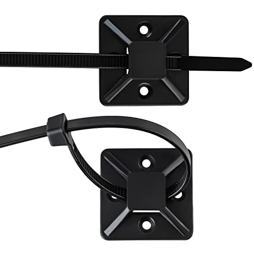 ISOLATECH 50Stk Halter Klebesockel 28mm x 28mm Set schwarz Fixierung für Auto Fahrrad Industrie Computer Natur Outdoor vielseitig qualitativ langlebig UV beständig zusammenhalten von ISOLATECH