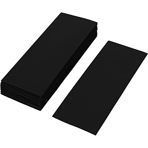 ISOLATECH 50 Stk PVC Schrumpfschlauch geschnittene 72mm Stücke schwarz ohne Kleber Flachmaß 30mm (Ø19,1mm) Schrumpfverhältnis 2:1 zum Isolieren von 18650 Akku Batterien unbeschriftet (Ø19,1mm 72mm) von ISOLATECH