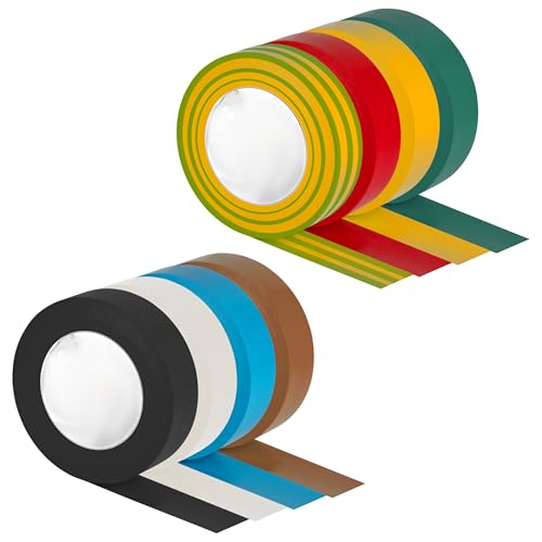 ISOLATECH 8 Rollen PVC Isolierband Set 19mm x 20 Meter x 0,15mm VDE 0340-3-1 2002-03 DIN EN 60454-3-1 flammwidrig rückstandsfrei entfernbar ISOLATECH 8 Rollen PVC Isolierband Set 19mm x 20 Meter x 0,15mm VDE 0340-3-1 2002-03 DIN EN 60454-3-1 flammwidrig rückstandsfrei entfernbar von ISOLATECH