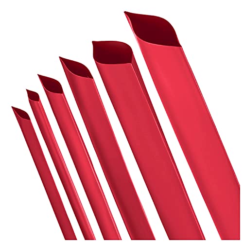 ISOLATECH Schrumpfschlauch Meterware rot ohne Kleber Ø3mm 10 Meter Schrumpfverhältnis 2:1 Set Polyolefin zum Isolieren von Kabel Lötverbindungen unbeschriftet UV beständig (Ø3mm 10Meter) von ISOLATECH