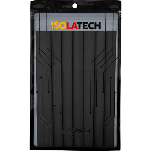 ISOLATECH Schrumpfschlauch Set 3:1 ohne Kleber unbeschriftet Schwarz Sortiment viele Größen Ø 15mm 1,4 Meter in 7Stk x20 cm von ISOLATECH