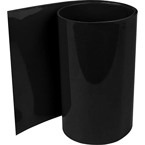 ISOLATECH PVC Schrumpfschlauch Meterware schwarz ohne Kleber Flachmaß 30mm (Ø19,1mm) 3 Meter Schrumpfverhältnis 2:1 Set zum Isolieren von 18650 Akku Batterien unbeschriftet (Ø19,1mm 3 Meter) von ISOLATECH