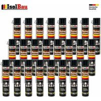 Isolbau - 24 x 750 ml montageschaum mit aussprührohr pu-schaum bauschaum 1K von ISOLBAU