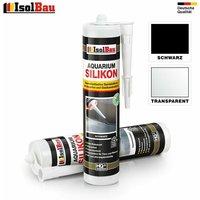 Aquarium Silikon 1-48 Stk. 300ml Transparent Schwarz Glassilikon Aquarium Glass Farbe: Schwarz Menge: 15 Stück von ISOLBAU