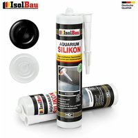 Aquarium Silikon 1-48 x 300ml Transparent Schwarz Glassilikon Aquarium Kleber Farbe: Schwarz Menge: 1 Stück Artikel: Aquarium Silikon 300ml von ISOLBAU