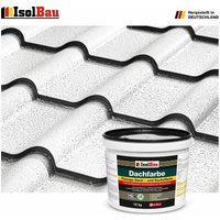 Isolbau - Dachfarbe Betonfarbe Sockelfarbe Fassadenfarbe 12 kg Weiss profi qualität von ISOLBAU