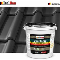 Dachfarbe Schwarz 25 kg Sockelfarbe Fassadenfarbe Dachbeschichtung ral Farbe von ISOLBAU