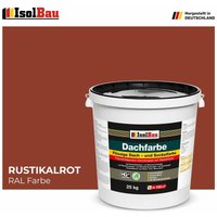 Dachfarbe Sockelfarbe Rustikalrot 25 kg Fassadenfarbe RAL Farbe Polymermembran von ISOLBAU