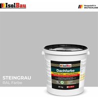 Isolbau - Dachfarbe Sockelfarbe Steingrau 20kg Fassadenfarbe ral Farbe Nano Polymermembran von ISOLBAU