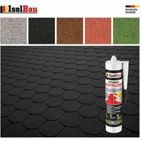 Dachschindeln Bitumenschindeln Gartenhaus Bieberschwanz Rechteck Hexagonal Farbe:: Braun Model:: Hexagonal Bitumenkleber:: 12x Bitumenkleber 300 ml von ISOLBAU