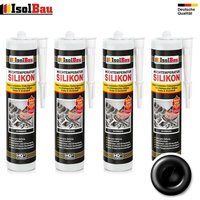 Isolbau - Hochtemperatursilikon 1-48 Stk. 300ml 350°C Dichtmasse schwarz Dichtstoff Motor Menge: 4 Stück von ISOLBAU