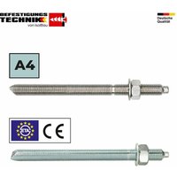 Isolbau - Ankerstangen M8 M30 Gewindestangen eta A4 Edelstahl Verbundanker Verbundmörtel Menge: 1 Stück Größe: M20 x 260mm Artikel: Ankerstange eta von ISOLBAU