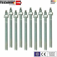 Isolbau - Ankerstangen M8x110 Gewindestange eta 10 St. Verbundanker + Mutter Verbundmörtel Isolbau - Ankerstangen M8x110 Gewindestange eta 10 St. Verbundanker + Mutter Verbundmörtel von ISOLBAU