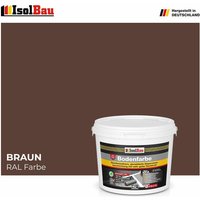 Bodenfarbe Betonfarbe Braun 12 kg Bodenbeschichtung Fußbodenfarbe Garage von ISOLBAU