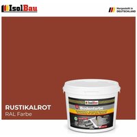 Bodenfarbe Betonfarbe Rustikalrot 12 kg Bodenbeschichtung Fußbodenfarbe Garage von ISOLBAU