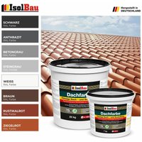Dachfarbe Sockelfarbe Dachlack uv Stabil Ziegelrot Anthrazit Steingrau Braun Farbe: Ziegelrot Menge: 12 kg - (3,28 /kg) von ISOLBAU