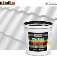 Isolbau - Dachfarbe Weiss 25 kg Sockelfarbe Fassadenfarbe Dachbeschichtung ral Farbe von ISOLBAU