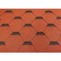 Dachschindeln Hexagonal Dreieck Form 15 m Ziegelrot (5 Pakete) Schindeln von ISOLBAU