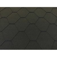 Isolbau - Dachschindeln Hexagonal Dreieck Form 18 m Schwarz (6 Pakete) Schindeln von ISOLBAU