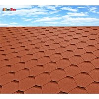 Dachschindeln Hexagonal Dreieck Form 21 m Ziegelrot (7 Pakete) Schindeln von ISOLBAU