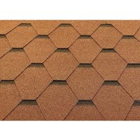 Isolbau - Dachschindeln Hexagonal Dreieck Form 27 m Braun (9 Pakete) Schindeln Dachpappe von ISOLBAU