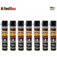 Isolbau Montageschaum 7 Dose 750 ml Bauschaum 1K PU Schaum mit Aussprührohr von ISOLBAU