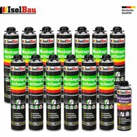 Pistolenschaum 13 x 750 ml +1 Reiniger 500 ml Montageschaum Profi Bauschaum von ISOLBAU