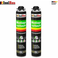 Pistolenschaum 2 x 750 ml Montageschaum Bauschaum hohe Qualität PU-Schaum von ISOLBAU