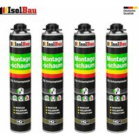 Isolbau - Pistolenschaum 4 x 750 ml Montageschaum 1K Bauschaum hohe Qualität von ISOLBAU