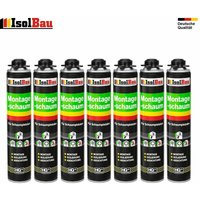 Pistolenschaum 7 x 750 ml PU-Schaum Füllschaum Montageschaum Bauschaum 1K von ISOLBAU