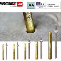 Verbundankerpatrone + Ankerstange A4 set M8 - M24 Mörtelpatrone Verbundanker Menge: 20 Stk. Größe: Stange M16 x190mm + M16 Patrone von ISOLBAU
