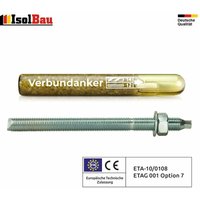 Verbundankerpatrone + Ankerstange set M8 M10 M12 M16 M20 M24 Mörtelpatrone Menge: 50 Stk. Größe: verank M20 + ans M20 x 260mm von ISOLBAU