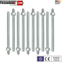 Verbundmörtel set Injektionsmörtel Siebhülsen Ankerstangen Statikmischer Bitte wählen Sie:: 10 Stk Ankerstangen M12 x 220mm von ISOLBAU
