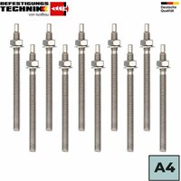 Isolbau - Verbundmörtel set Injektionsmörtel Siebhülsen Ankerstangen Statikmischer Bitte wählen Sie:: 10 Stk Ankerstangen M16 x 190mm von ISOLBAU