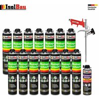 Isolbau - set Pistolenschaum 14 x 750 ml +1 Metall Schaumpistole +1 Reiniger Montageschaum von ISOLBAU