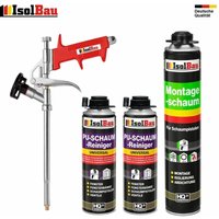 Isolbau - Pistolenschaum 1 x 750 ml + 1 Metall Schaumpistole + 2 Reiniger Montageschaum Isolbau - Pistolenschaum 1 x 750 ml + 1 Metall Schaumpistole + 2 Reiniger Montageschaum von ISOLBAU