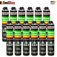 Isolbau - Pistolenschaum 12 Dose x 750 ml Montageschaum 1K Bauschaum hohe Qualität Isolbau - Pistolenschaum 12 Dose x 750 ml Montageschaum 1K Bauschaum hohe Qualität von ISOLBAU