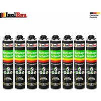 Pistolenschaum 8 x 750 ml PU-Schaum Füllschaum Montageschaum Bauschaum 1K von ISOLBAU