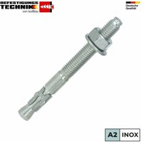 Schwerlastanker A2 Edelstahl M8, M10, M12, M16 Schwerlastdübel Stahlanker Menge: 1 Stück Abmessungen: Stahlanker M12 x 120mm Schwerlastanker A2 Edelstahl M8, M10, M12, M16 Schwerlastdübel Stahlanker Menge: 1 Stück Abmessungen: Stahlanker M12 x 120mm von ISOLBAU