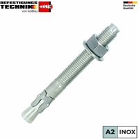 Schwerlastanker A2 Edelstahl M8, M10, M12, M16 Schwerlastdübel Stahlanker Menge: 50 Stück Abmessungen: Stahlanker M12 x 160mm Schwerlastanker A2 Edelstahl M8, M10, M12, M16 Schwerlastdübel Stahlanker Menge: 50 Stück Abmessungen: Stahlanker M12 x 160mm von ISOLBAU