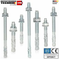 Schwerlastanker eta Verzinkt Stahl M8 - M20 Bolzenanker Schwerlastdübel Abmessungen: Stahlanker M10 x 170mm Menge: 25 Stück von ISOLBAU