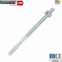 Isolbau - Schwerlastanker eta Verzinkt Stahl M8 - M20 Bolzenanker Schwerlastdübel Menge: 1 Stück Abmessungen: Stahlanker M10 x 170mm von ISOLBAU