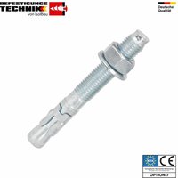 Schwerlastanker eta Verzinkt Stahl M8 - M20 Bolzenanker Schwerlastdübel Menge: 1 Stück Abmessungen: Stahlanker M16 x 125mm Schwerlastanker eta Verzinkt Stahl M8 - M20 Bolzenanker Schwerlastdübel Menge: 1 Stück Abmessungen: Stahlanker M16 x 125mm von ISOLBAU