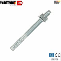 Schwerlastanker eta Verzinkt Stahl M8 - M20 Bolzenanker Schwerlastdübel Menge: 10 Stück Abmessungen: Stahlanker M10 x 120mm Schwerlastanker eta Verzinkt Stahl M8 - M20 Bolzenanker Schwerlastdübel Menge: 10 Stück Abmessungen: Stahlanker M10 x 120mm von ISOLBAU